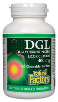 DGL Женско биле дъвчащи таблетки  за добро храносмилане 400мг х90 Natural Factors