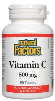 Витамин С 500мг + шипка и биофлавони таблетки х90 Natural Factors