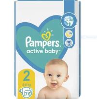 Pampers active baby пелени mp+ размер 2 / 4-8кг./ x76
