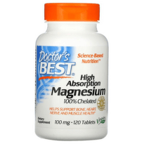 Магнезий хелатен таблетки  за поддържане оптимална функция на мускулите 100мг х120 Doctor's Best