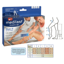 Medilast Medica компресивен чорап при разширени вени клас II 7/8 XL