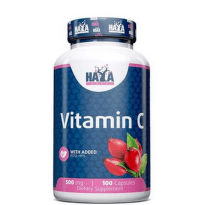 Витамин C и шипка 500 мг за антиоксидантна защита x100 капсули Haya Labs