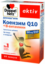 Doppelherz Коензим Q 10 + В витамини капсули за тонус и енергия х30
