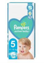 Pampers active baby пелени mp+ размер 5 / 11-16кг./ х54