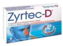 Зиртек-D таблетки при алергичен ринит  5мг/120мг х6