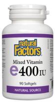 Витамин E капсули мощен антиоксидант  268мг/400IU х90 Natural Factors