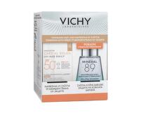 Vichy Soleil SPF 50+ uv-age флуид за лице с цвят 40 мл + Mineral 89 бустер 30 мл 003922 промо пакет