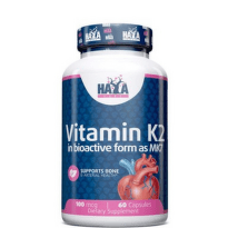 Витамин K2 MK7 100 мкг за здрави кости и стави x60 капсули Haya Labs