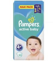 Pampers active baby пелени vpp размер 4+ / 10-15кг/ х54