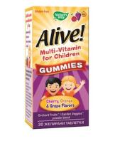 Alive Мултивитамини за деца желирани таблетки х30 Nature's Way