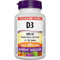 Витамин D3 400II таблетки х270 Webber Naturals