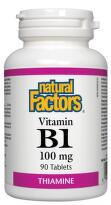 Витамин B1 таблетки за памет, концентрация и настроение 100мг х90 Natural Factors
