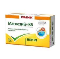 Магнезий + Витамин В6 таблетки за нормална функция на мускули и нервна система х30 Walmark