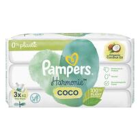 Pampers harmonie coco бебешки мокри кърпички 3х42 без пластмаса