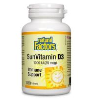 Витамин D3 таблетки 1000IU x180 Natural Factors