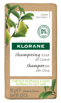 Klorane енергизиращ твърд шампоан за нормална до мазна коса с екстрат от седра 80г