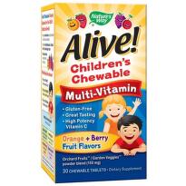 Alive Мултивитамини за деца  дъвчащи таблетки х30 Nature's Way
