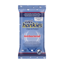 Wet hankies clean антибактериални влажни кърпи 15