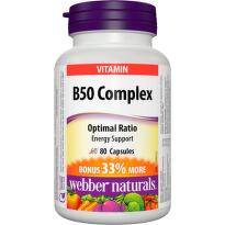 Витамин B50 комплекс капсули х80 Webber Naturals