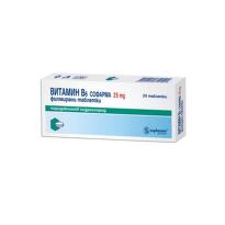 Витамин B6 таблетки при анемия, неврологични нарушения, себореен дерматит 25мг х20 Sopharma