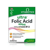 Ултра Фолиева киселина с витамин В12 капсули по време на бременност х60 Vitabiotics