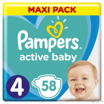 Pampers active baby пелени vpp размер 4 / 9-14кг./ x58