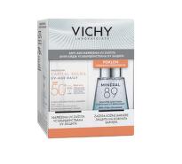 Vichy Soleil SPF 50+ uv-age флуид за лице 40 мл + Mineral 89 бустер 30 мл 003885 промо пакет