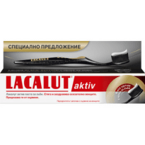 Lacalut Aktiv Gold Edition Комплект паста за зъби 75 мл + четка за зъби с мек косъм