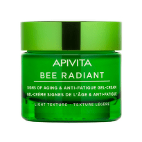 Apivita bee radiant гел-крем против стареене и признаци на умора - лека текстура с бял божур и патен