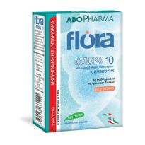 AboPharma Flora 10 Синбиотик за поддържане на чревния баланс 30 капсули